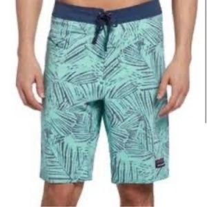 Patagonia Wavefarer 21" Boardshorts Rain Fern Speckle Vjosa Green Men's Size 36